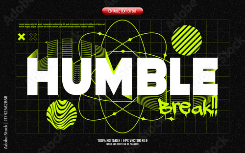 Humble Break Streetwear Style 3D editable text effect
