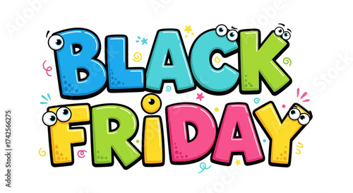 Fun Black Friday Text With Googly Eyes.