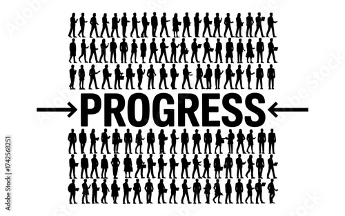 Business people silhouettes vector illustration design, diverse group of male and female business isolated, entrepreneurial, working, corporate staff, office work environment, leadership and success