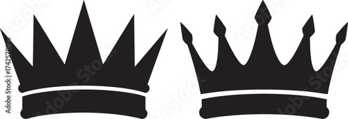 Two distinctive crown silhouettes side by side