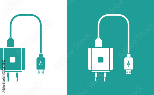 Modern USB power adapter and cable for charging devices