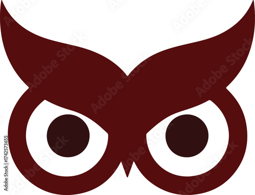 Owl's Vigil: An iconic emblem of wisdom and nocturnal grace, this stark depiction of an owl's face exudes vigilance and an unwavering gaze.