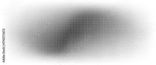 Dotted halftone gradient texture. Fading polka dot background. Repeated dots gradation pattern background. Black vanishing comic pop art overlay backdrop. Halftone raster effect wallpaper. Vector