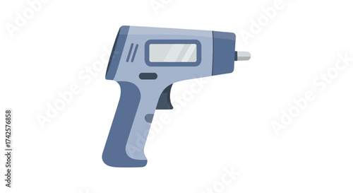 Digital Non-Contact Infrared Thermometer Gun Illustration.