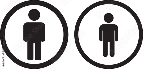 Two oval icons featuring male and female silhouettes
