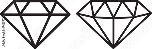 Two diamond shapes silhouette