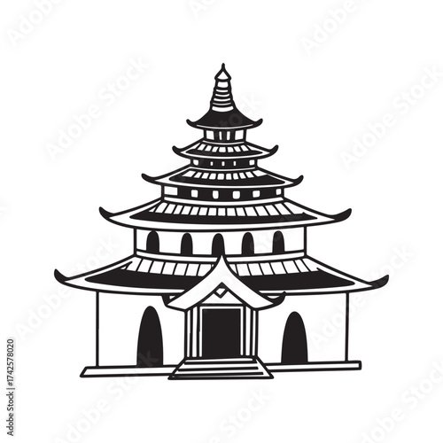 Vector illustration of a temple