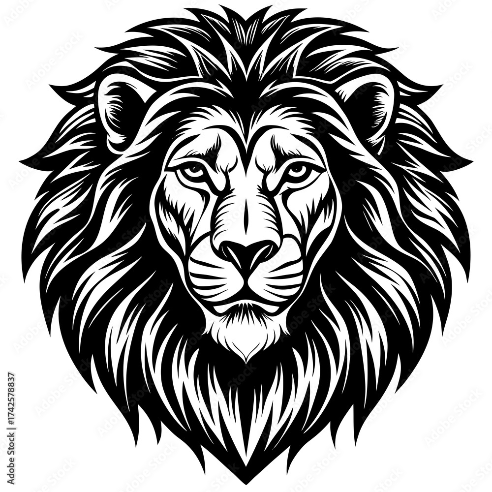 Fototapeta premium lion head vector