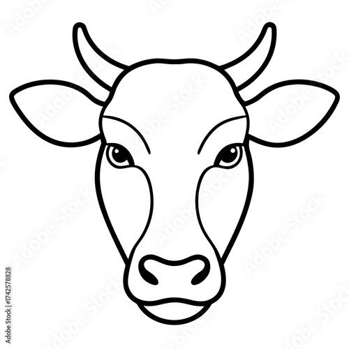 funny cow vector illustration