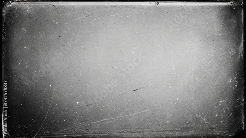 Black and white vintage film overlay, fine grain noise, subtle vignette, light scratches and dust, analog photo aesthetic, monochrome minimalist background