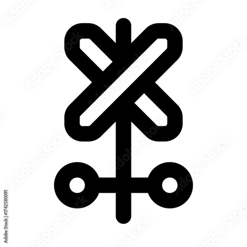 Station outline icon set