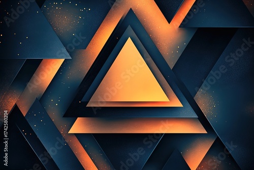 layered triangles with gradient shadows creating depth