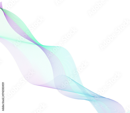 Smooth transparent gray wave with modern abstract curvature and depth.