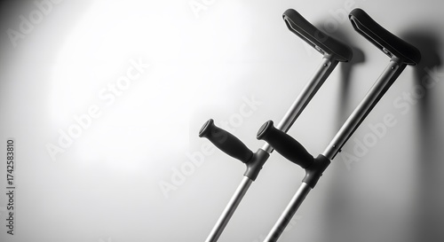 Crutches Pair Medical Equipment Mobility Aid Health Care Equipment