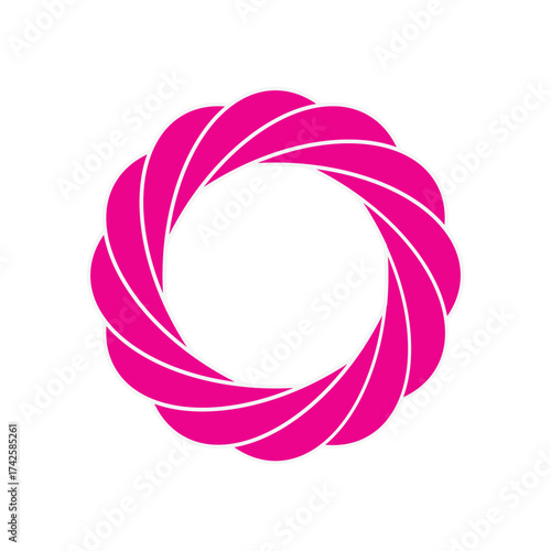 Pink Twisted Circle Logo