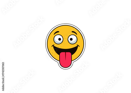Whimsical Smiley Face with Tongue Out A Playful Expression of Lighthearted Fun