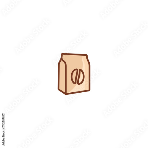 simple coffee packaging logo icon, vector