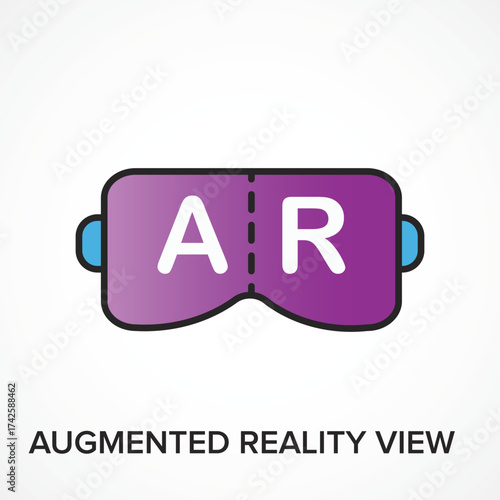 Smart AR Headset Icon – Augmented Reality Technology Illustration