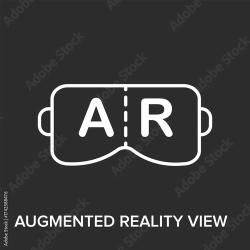 Augmented Reality Headset Icon – AR Technology Concept