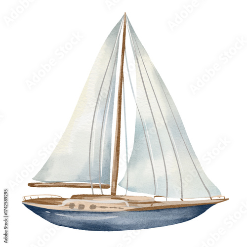 Watercolor sailboat⁠
