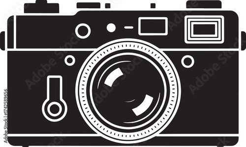 Retro Style Camera Illustration Detailed Design On Transparent Background Photo Camera