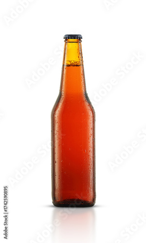 glass brown bottle of beer