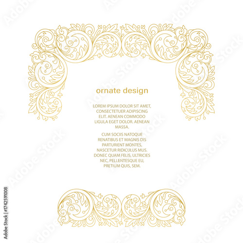 Vector frames for design template. Floral borders. Ornate decor for save the date, birthday, greeting card, wedding invitation, leaflet, poster, certificate, thank you message.