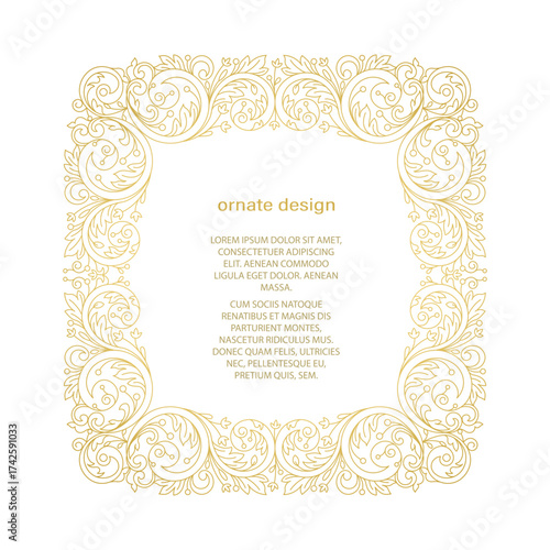 Vector frames for design template. Floral borders. Ornate decor for save the date, birthday, greeting card, wedding invitation, leaflet, poster, certificate, thank you message.