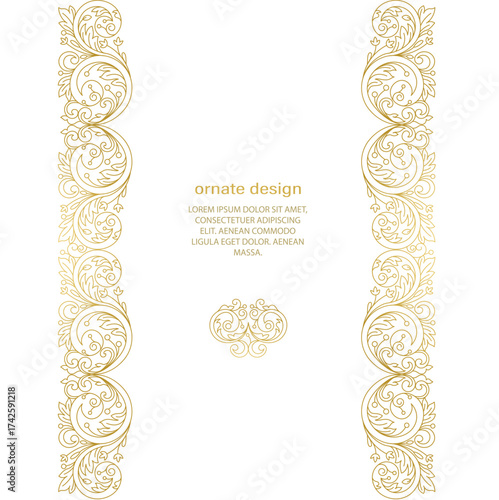 Vector frames for design template. Floral borders. Ornate decor for save the date, birthday, greeting card, wedding invitation, leaflet, poster, certificate, thank you message.