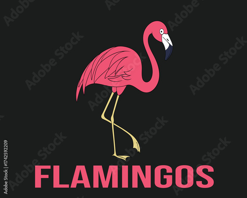 Just a Girl Who Loves Flamingos Typography T-Shirt Design  Cute Pink Flamingo Graphic for Apparel, Gifts, and Print Decor