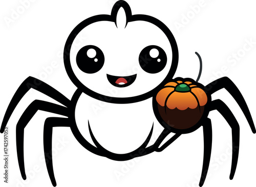 Halloween spider web vector, Creepy black silhouette, Scary October decoration design