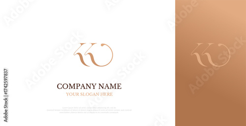 Initial KK Logo Design Elegant