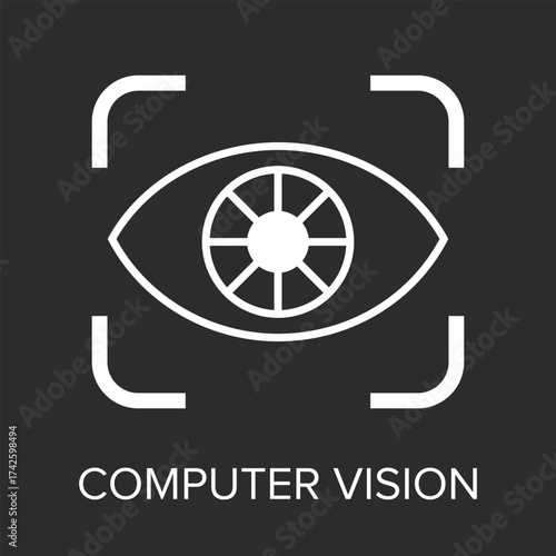 AI Eye Scan Icon – Computer Vision and Image Detection Concept