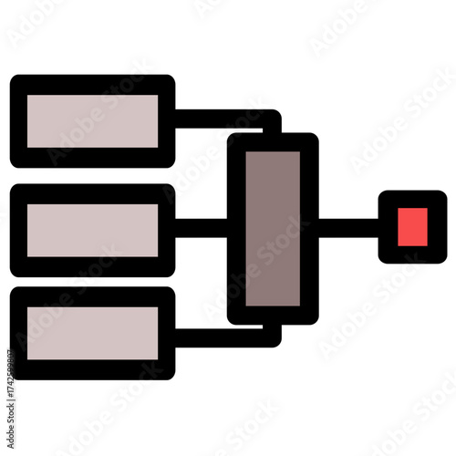 This modern icon visualizes a streamlined agile workflow- perfect for project management and scrum methodologies. It represents efficient task delegation and process optimization.