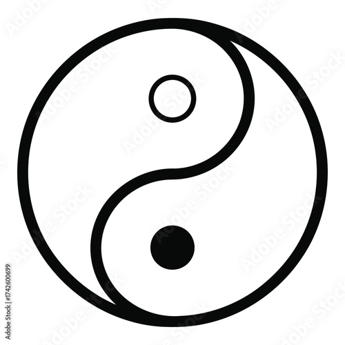 Vector art of yin yang symbol