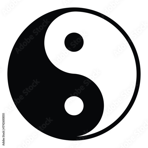 Vector art of yin yang symbol