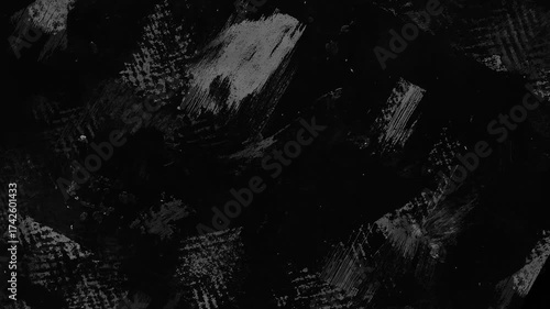 Dark Grungy Textured Background with White Brush Marks