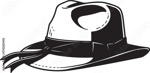 Classic cowboy hat isolated on white background