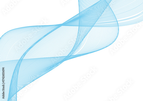 Flowing abstract blue wave pattern with airy texture and subtle transparency