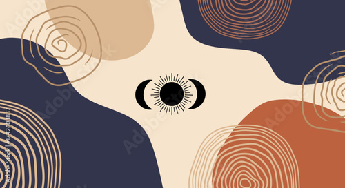  Eye of the Spiral: Abstract Concentric Rings in Earth Tones