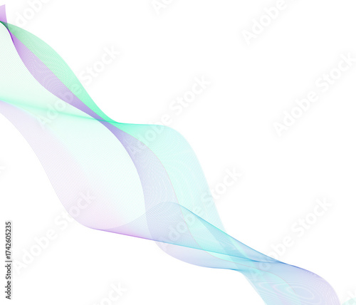 Elegant flowing gray ribbon with soft organic curves on neutral background.