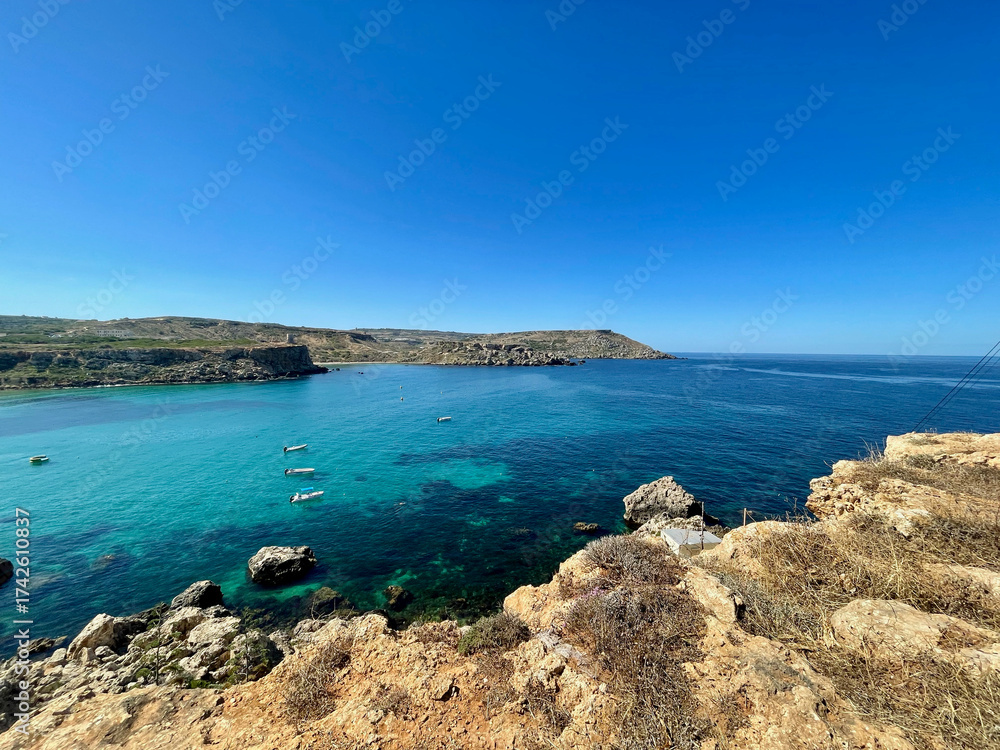 Fototapeta premium view of the coast of Malta
