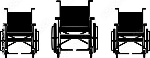 Set of wheelchair vector icon

