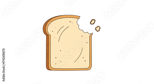 A simple piece of toasted bread with a bite taken out of it.