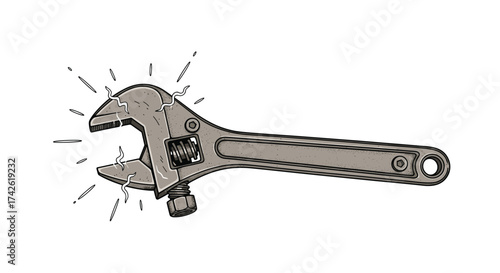 Adjustable wrench is a versatile tool for various mechanical tasks.