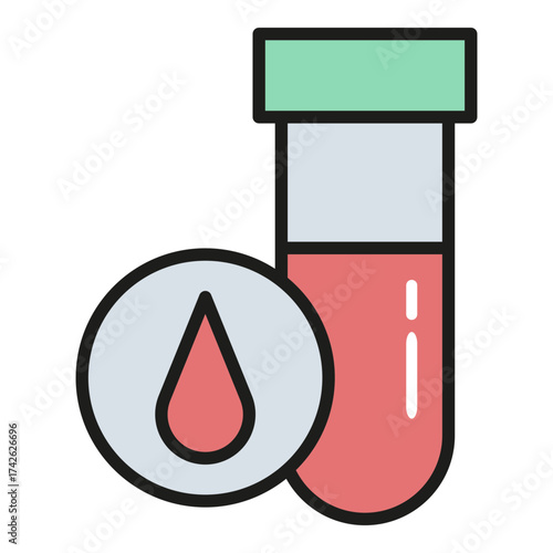 blood sample vector icon