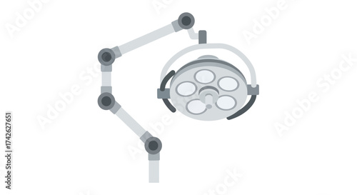 Modern Surgical Examination Light with Articulated Arm.