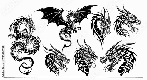 A black silhouette of pruning shears, a gardening tool, isolated on white.