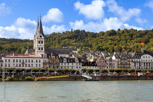 View of Boppard on the Rhine river, Rhineland-Palatinate, Germany, Europe