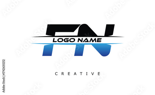 FR Creative Dynamic Logo Design Modern Company Branding Design Creative Monogram Letter Mark.